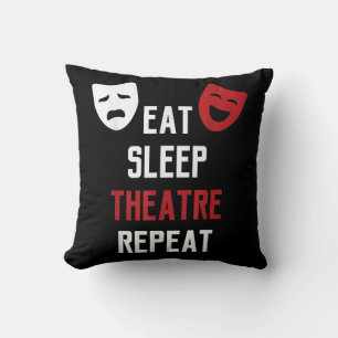 Eat Sleep Theatre Repeat Musical Thetre Gift Cushion