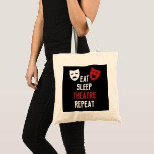 Eat Sleep Theatre Repeat Musical Thetre Gift Tote Bag