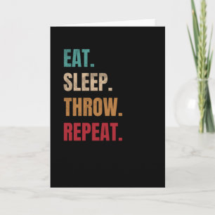 Eat Sleep Throw Repeat   Track And Field Throwing Card
