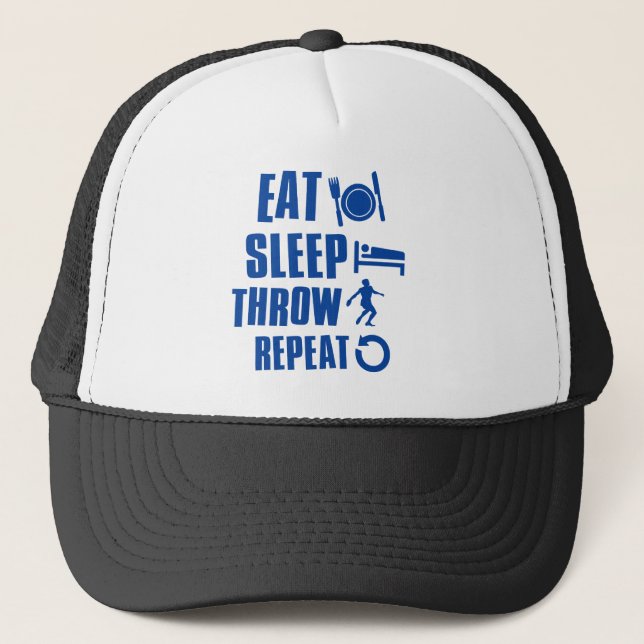 Eat sleep Throw Trucker Hat (Front)