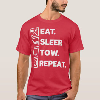 Eat Sleep Tow Truck Driver Car Trucker Automotive  T-Shirt