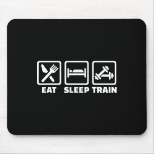 Eat Sleep Train Barbells Mouse Mat