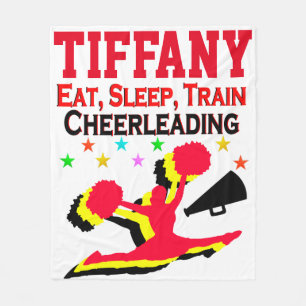 EAT SLEEP TRAIN CHEERLEADING CUSTOM BLANKET
