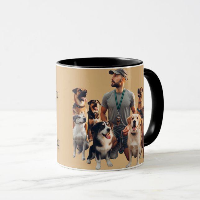 Eat Sleep Train Dogs Trainer Training Funny Mug (Front Right)