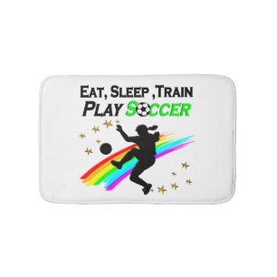 EAT, SLEEP, TRAIN PLAY SOCCER BATH MAT