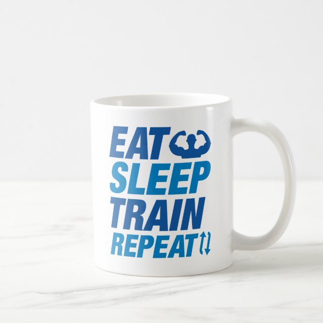 Eat Sleep Train Repeat Coffee Mug (Right)
