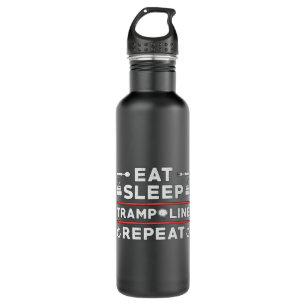 Eat Sleep Trampoline Repeat Gymnast Trampolining 710 Ml Water Bottle