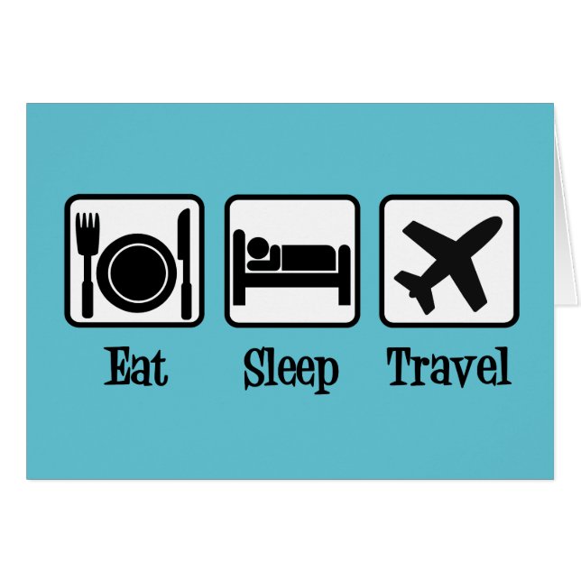 Eat Sleep Travel Agency Card (Front Horizontal)
