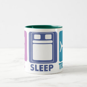 EAT SLEEP TRAVEL LIFESTYLE Two-Tone COFFEE MUG