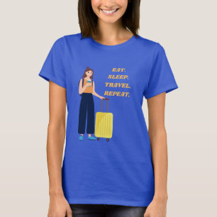 Eat Sleep Travel Repeat Travel Lover T-Shirt