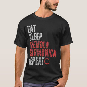 Eat Sleep Tremolo harmonica Repeat T-Shirt