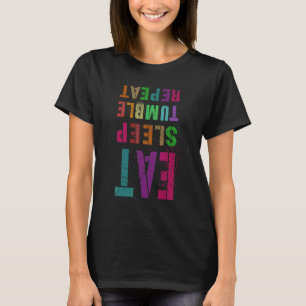 Eat Sleep Tumble Repeat Cheerleading Team Cheer Sq T-Shirt