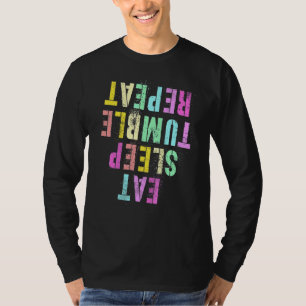 Eat Sleep Tumble Repeat Toddler Cheer Cheerleading T-Shirt