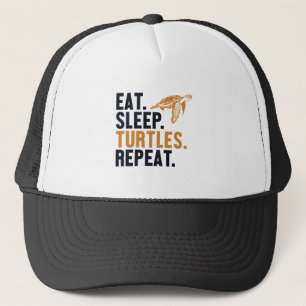 Eat Sleep Turtles Repeat Tortoise Painted Lover Co Trucker Hat