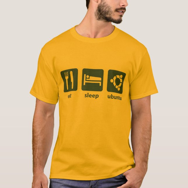 Eat Sleep Ubuntu T-Shirt (Front)