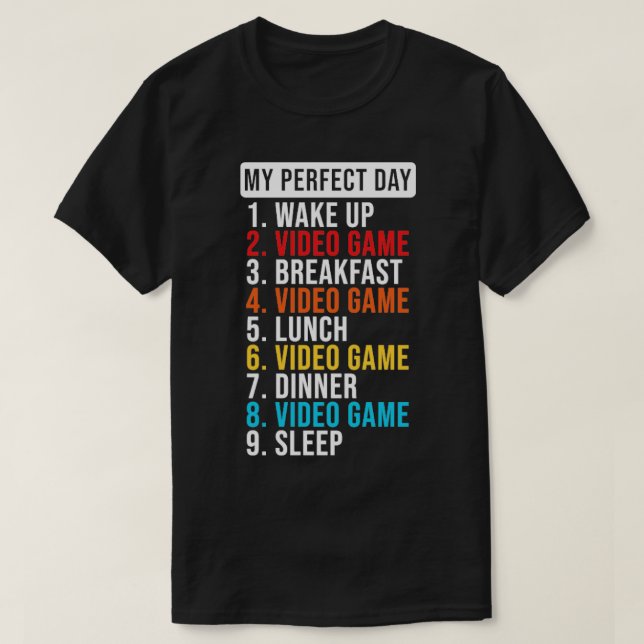 Eat Sleep Video Game Repeat T-Shirt (Design Front)