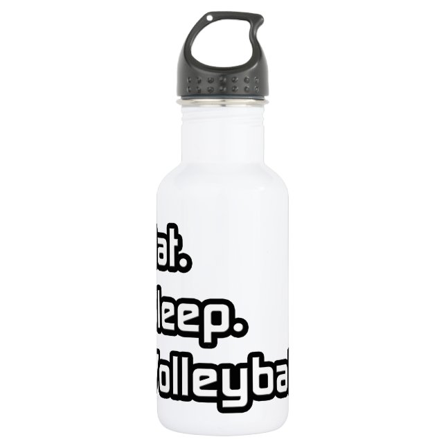 Eat. Sleep. Volleyball. 532 Ml Water Bottle (Front)