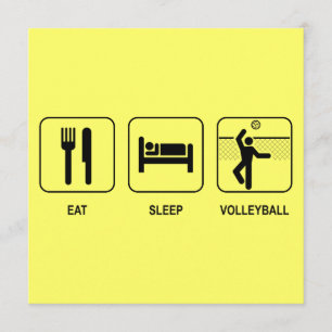 Eat Sleep Volleyball Invitation