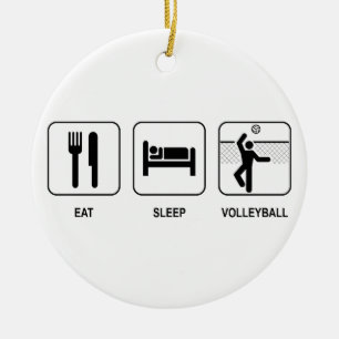 Eat Sleep Volleyball Ornament