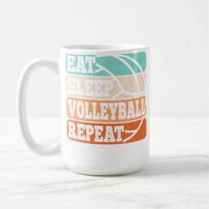 Eat Sleep Volleyball Repeat Funny Volleyball Playe Coffee Mug