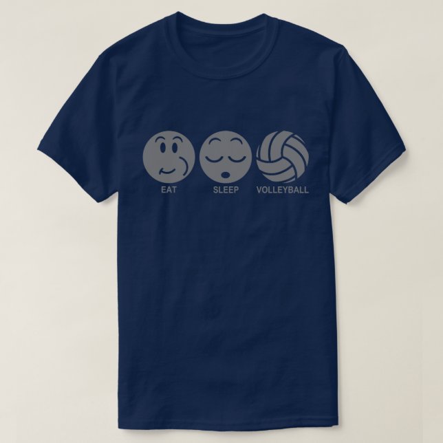Eat Sleep Volleyball T-Shirt (Design Front)
