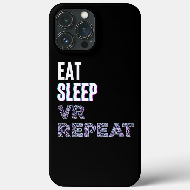 Eat Sleep VR Repeat Virtual Reality Video Game PC Case-Mate iPhone Case (Back)