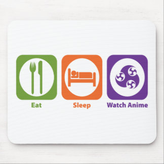 Eat Sleep Watch Anime Mouse Mat