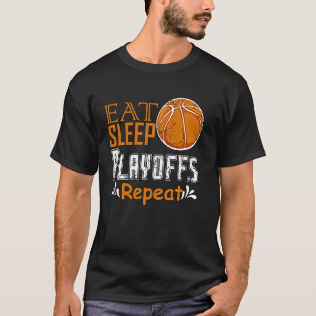 Eat Sleep Watch Basketball Repeat College March To T-Shirt (Front)