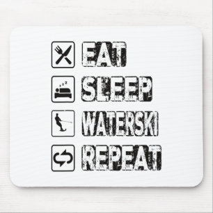 Eat Sleep Waterski Repeat Waterski Water Skiing Wa Mouse Mat