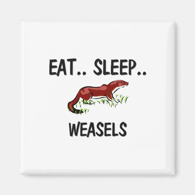 Eat Sleep WEASELS Magnet (Front)