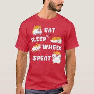 Eat Sleep Wheek Guinea Pig Rodent Cavies Cavy Anim T-Shirt
