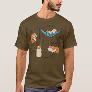 Eat Sleep Wheek Repeat Funny Guinea Pig Cycle Pet T-Shirt