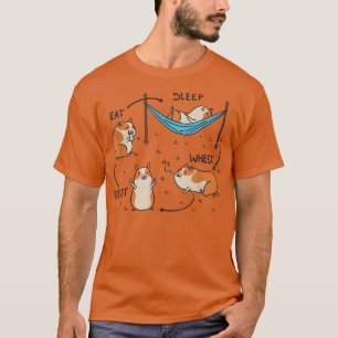 Eat Sleep Wheek Repeat Funny Guinea Pig Cycle Pet T-Shirt
