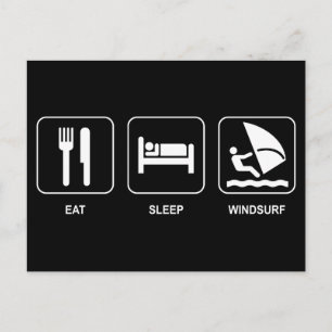 Eat Sleep Windsurf Postcard