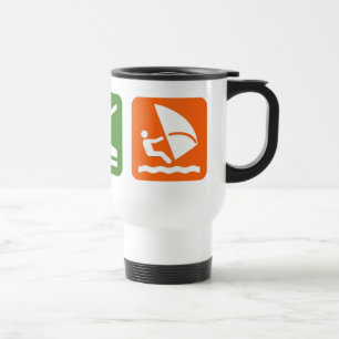 Eat Sleep Windsurfing Travel Mug