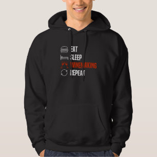 Eat Sleep Winemaking Repeat Vintner Winemaker Hoodie