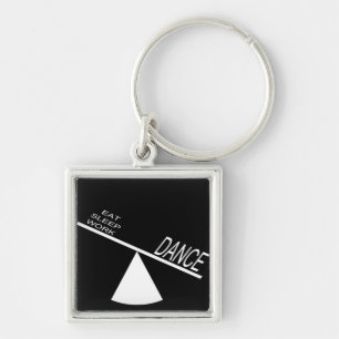 EAT SLEEP WORK DANCE KEYCHAIN GIFT