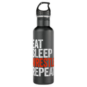 Eat Sleep Wrestle Repeat Wrestling Gif 710 Ml Water Bottle