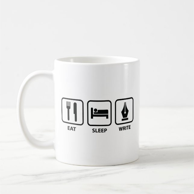 Eat Sleep Write Coffee Mug (Left)