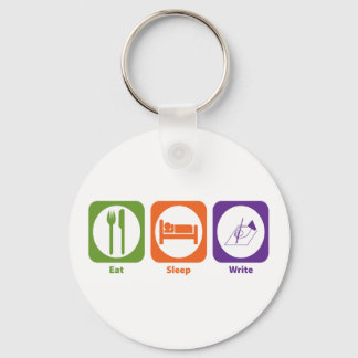 Eat Sleep Write Key Ring