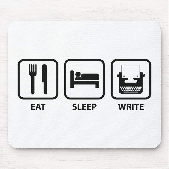 Eat Sleep Write Mouse Mat (Front)