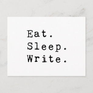 Eat Sleep Write Postcard