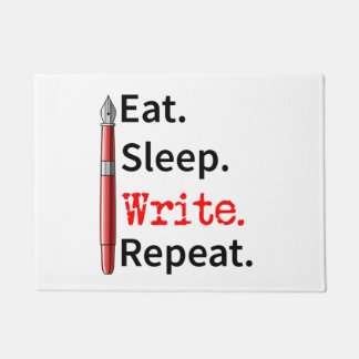 Eat Sleep Write Repeat Writer Doormat