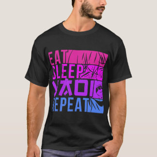 Eat Sleep Yaoi Repeat Fujoshi Anime Boy Gay Manga  T-Shirt