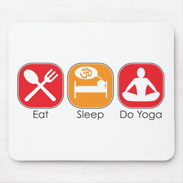 Eat Sleep Yoga Mouse Mat (Front)