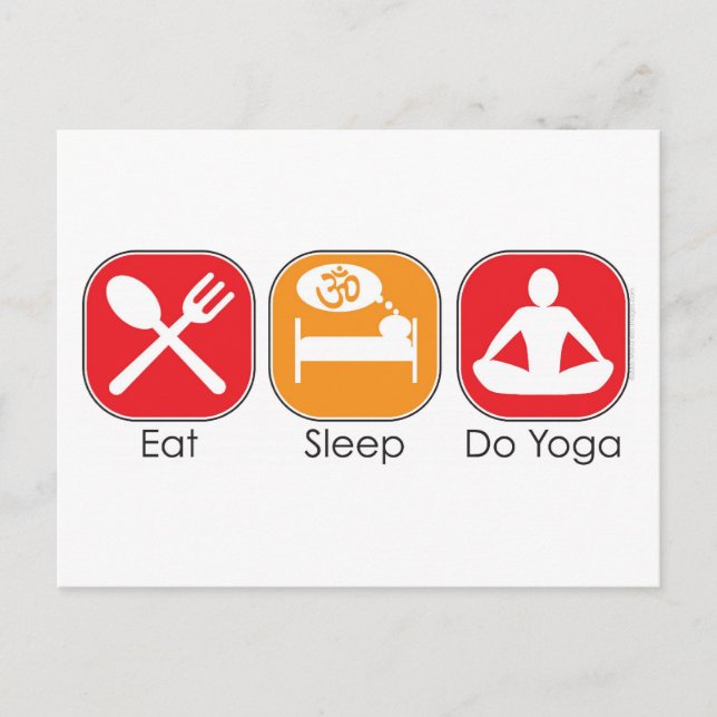 Eat Sleep Yoga Postcard (Front)