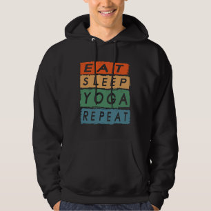 Eat Sleep Yoga Repeat Vintage Hoodie