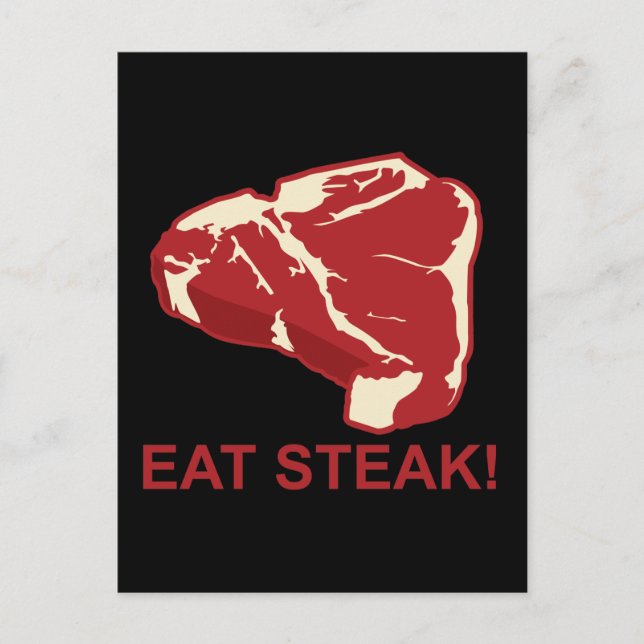 Eat STeak Postcard (Front)