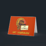 Eat Sufganiyot Funny Thanksgiving Hanukkah Tee Holiday Card<br><div class="desc">Because Hanukkah falls on Thanksgiving in 2013, we created this clever tshirt featuring a Thanksgiving turkey holding a sign that says EAT SUFGANIYOT. (Sufganiyot are jelly doughnuts, symbolic of the Hanukkah miracle of the burning oil lamps in the ancient Holy Temple in Jerusalem.) In tons of styles, sizes and colours...</div>