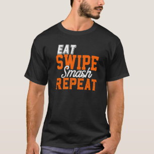 Eat Swipe Smash Online Single Dating Party  Frat G T-Shirt